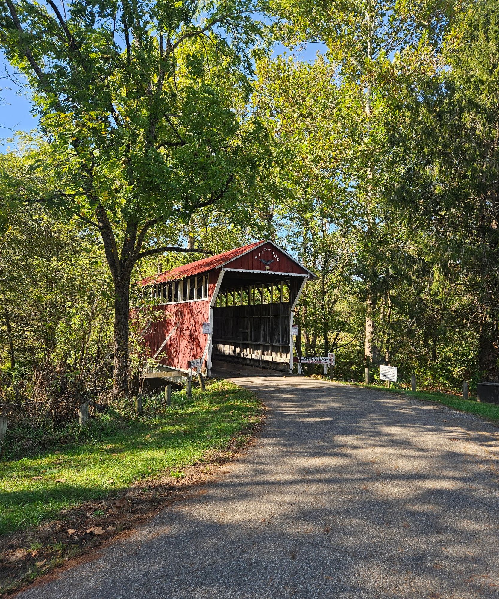 Covered bridge on the Red Brick Ranch property, Hocking Hills Ohio