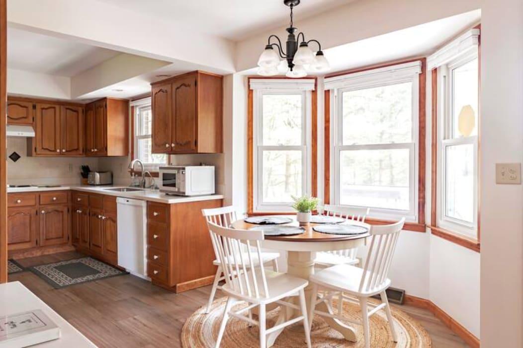 Kitchen inside The Brick House at Red Brick Ranch, Hocking Hills Ohio